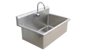 Aero Double Bay / Station Scrub Sink with Foot Controls