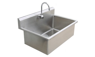 Floor-Mounted Triple Bay Scrub Sink - SterilKleen Quality