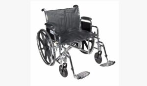 Drive Bariatric Sentra EC Heavy Duty Wheelchair w/Swing-Away Footrests | STD20ECDDAHD-SF