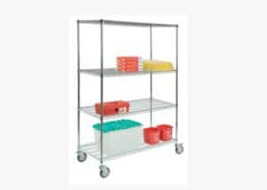 Lakeside 4 Shelf Open Storage Shelf Cart | R187272CC-4