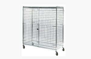 Lakeside 60"L Wire Security Cart with Round Posts | R246063CSEC-2