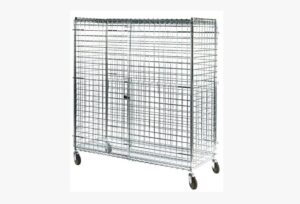 Lakeside 60"L Wire Security Cart w/Square Posts | S246064ZSEC-2
