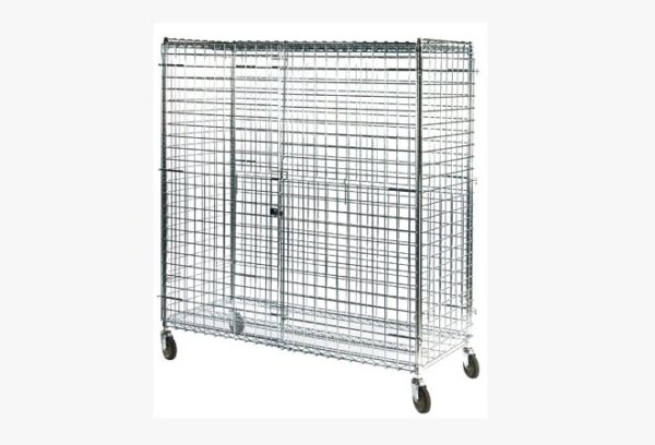 Lakeside 60"L Wire Security Cart w/Square Posts | S246064ZSEC-2