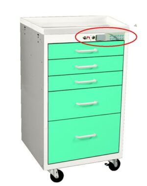 MPD MMX-524, 5 Drawer Mini Anesthesia Cart, Venture Medical Requip.