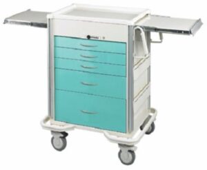 MPD Select 5 Drawer AL Anesthesia Cart w/ Push Button Lock | SIT-524A