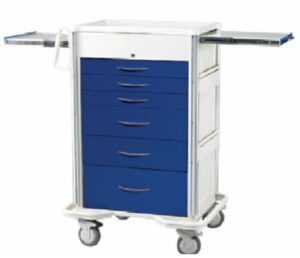 MPD Select 6 Drawer Aluminum Anesthesia Cart With Key Lock | SKT-630A