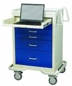 MPD Standard 6 Drawer Computer Cart w/ Lock, Venture Medical Requip.
