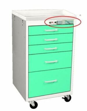 MPD MMX-524, 5 Drawer Mini Anesthesia Cart, Venture Medical Requip