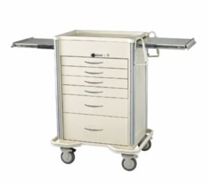 MPD Select 6 Drawer Aluminum Anesthesia Cart w/ Push Button Lock | SIS-627A