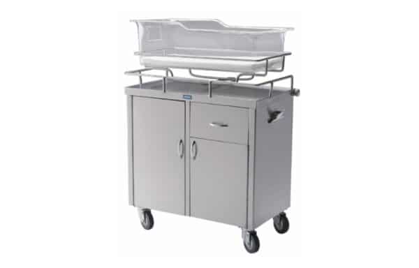 Pedigo Stainless Steel Bassinet Cabinet w/ Doors | P-1115-A-SS
