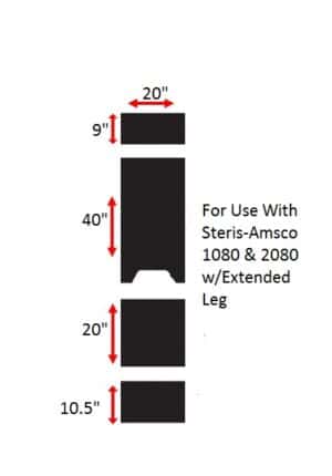 SchureMed Steris-Amsco 1080, 2080 w/Leg Ext Surgical Table Pads
