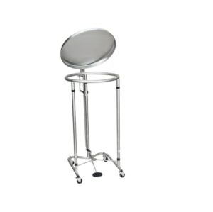 Blickman Chrome Tilt-Top Foot-Operated Hamper w/Casters | 2118