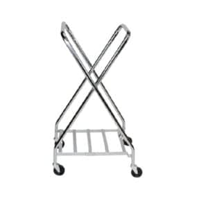 Blickman Chrome Folding Adjustable Hamper w/Casters | 2230