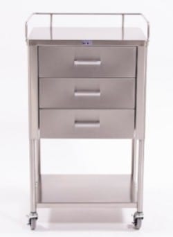 Blickman Saturn Anesthesia Utility Table w/3 Drawers | 7857SS