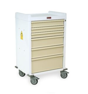 Harloff MR-Conditional 6 Drawer Anesthesia Cart w/Standard Pkg. & Key Lock | MR6K