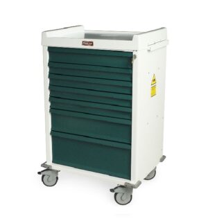 Harloff MR-Conditional 7 Drawer Anesthesia Cart w/Standard Package & Key Lock | MR7K