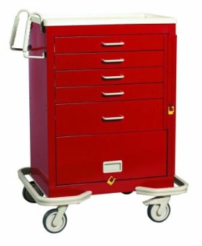 MPD Standard 5 Drawer Emergency Cart w/9" Panel | MBS-527P