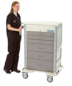 MPD 6 Drawer AL Anesthesia Cart w/Electronic Lock, Venture Medical Requip.