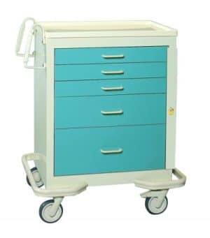 MPD MBT-524 Standard 5 Drawer Emergency Cart, Venture Medical Requip.