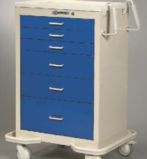 MPD Standard 6 Drawer Anesthesia Cart w/ Push Button Lock | MIT-630