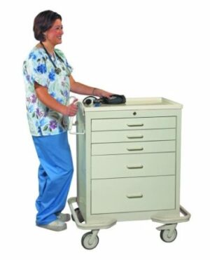 MPD Standard 5 Drawer Anesthesia Cart w/ Key Lock | MKS-524