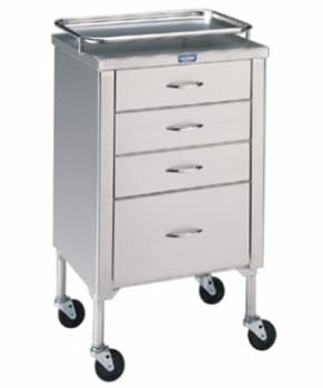 Pedigo SS Anesthetist Cabinet w/4 Drawers | P-1105-SS