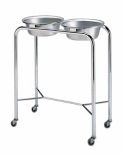 Pedigo Chrome Basin Stand w/ Double Stainless Steel Basins | P-79