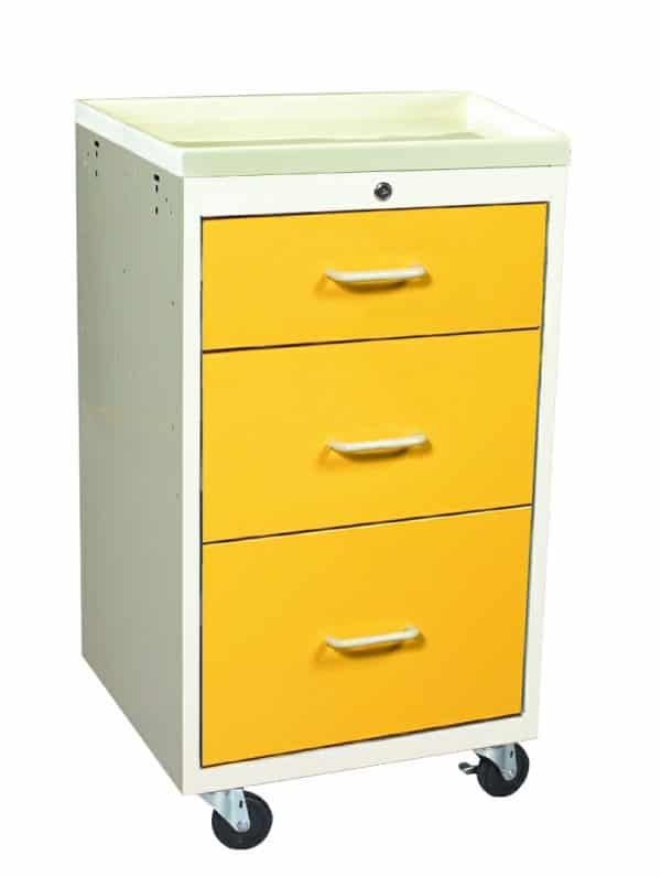 MPD MMC-324 Mini Isolation 3 Drawer Cart, Venture Medical Requip
