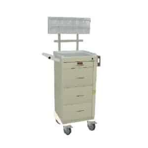 Harloff 4 Drawer Mini Line Phlebotomy Cart Pkg. w/Breakaway Lock | 3254BPB