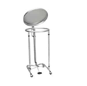 Blickman Stainless Steel Round Hamper w/Lid | 7774SS-LF