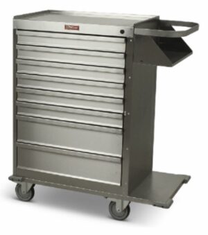 Harloff Stainless Steel 8 Drawer Cast Cart Standard Pkg | 6020