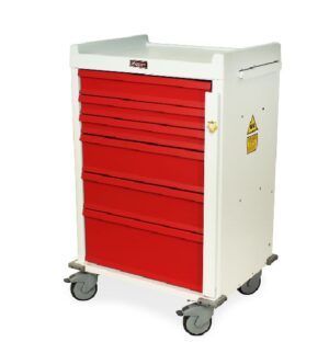 Harloff MR-Conditional 6 Drawer ER Cart, Standard Pkg. w/Breakaway Lock | MR6B