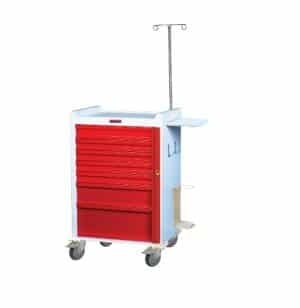 Harloff MR-Conditional Narrow 7 Drawer ER Cart w/Breakaway Lock Specialty Pkg | MRN7B-EMG