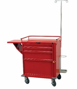 Harloff V-Series 4 Drawer ER Crash Cart w/Emergency Accessory Pkg | V24-4EMG