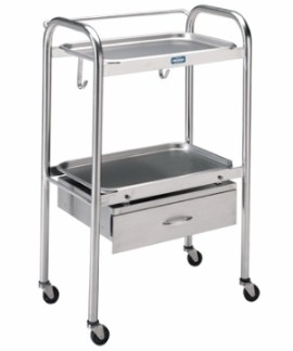 Pedigo SS Anesthetist Table w/1 Drawer | P-1100-SS