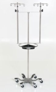 MCM 286 Double IV Pole with Steering Wheel and Tray