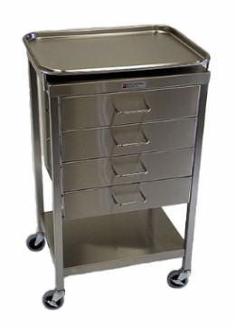 MCM Stainless Steel Anesthesia Cart with Removable Tray | MCM 523-T