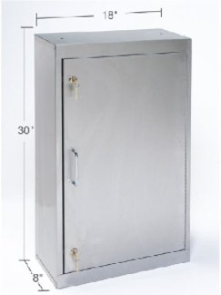 MPD Narcotic Storage Cabinets Double Key Lock Stainless Steel | TNC-2SS