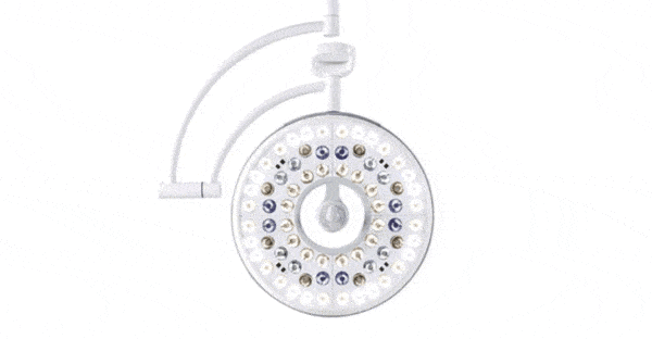 Luvis L400 Dual Ceiling Mounted Laminar Flow LED Surgical Light - Image 3