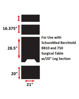 SchureMed Berchtold Operon D850, D750 Surgical Table Replacement Pads