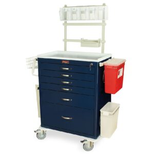 Harloff M-Series Tall Anesthesia Cart w/Deluxe Anesthesia Pkg. | MDS3030K16+MD30-ANS3