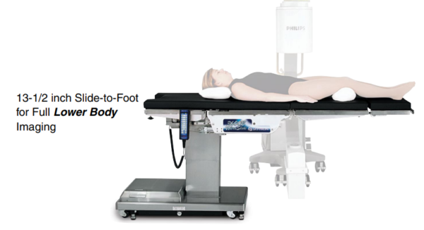Skytron 3600 UltraSlide Surgical Table Lower Body Imaging