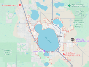 Sebring Map for medical equipment repair