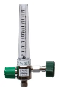 Chrome O2 Flowmeter Ohmeda Quick Connect
