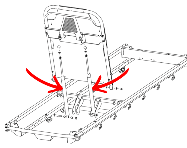Stryker Stretcher Backrest Gas Spring: 240N, Venture Medical Requip.