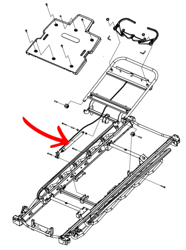 Stryker Stretcher Backrest Gas Spring: 420N, Venture MEdical Requip.
